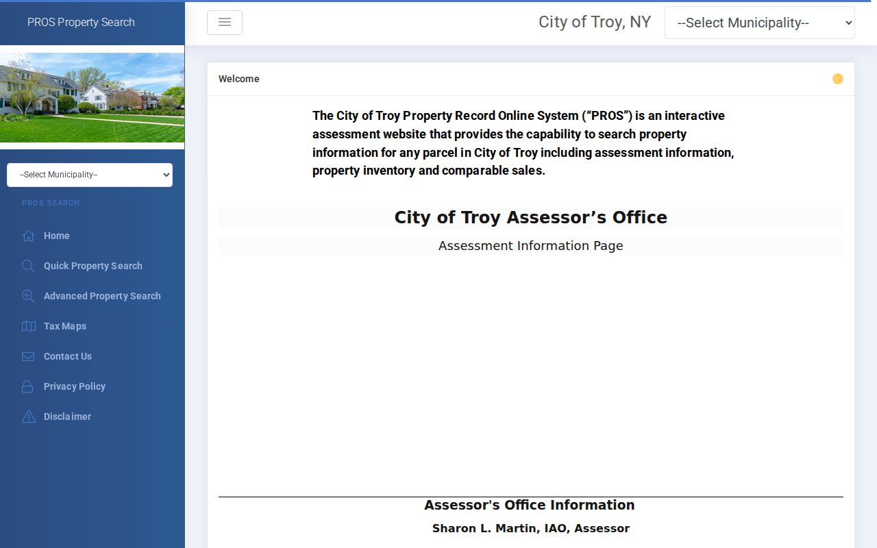 Troy street directory City PROS property search
