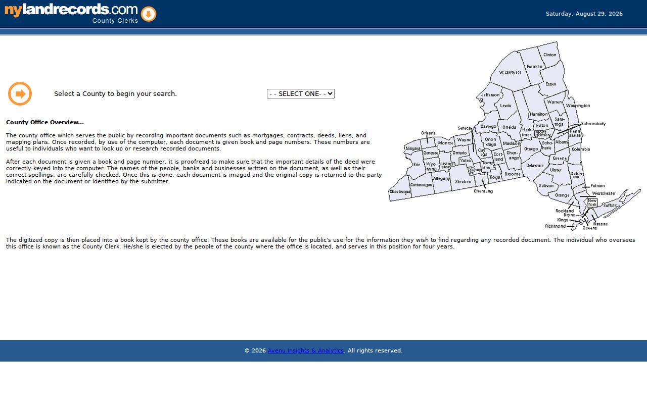 Troy street directory Rensselaer County land records search